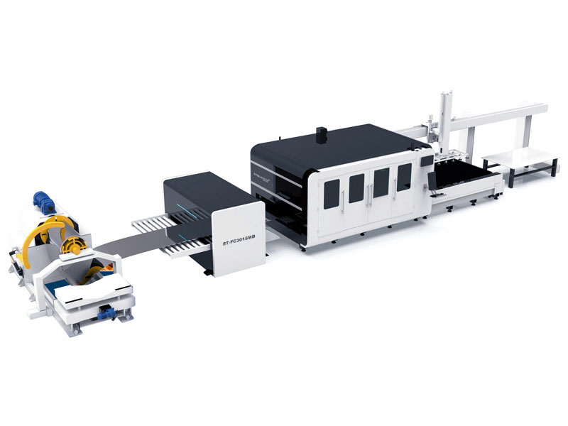自動激光下料系統:卷料送料激光切割機 自動激光下料系統:卷料送料激光切割機