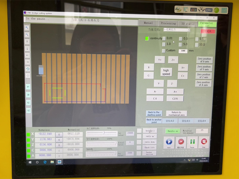 適用于廚房臺面和梳妝臺面的四軸數控橋切機