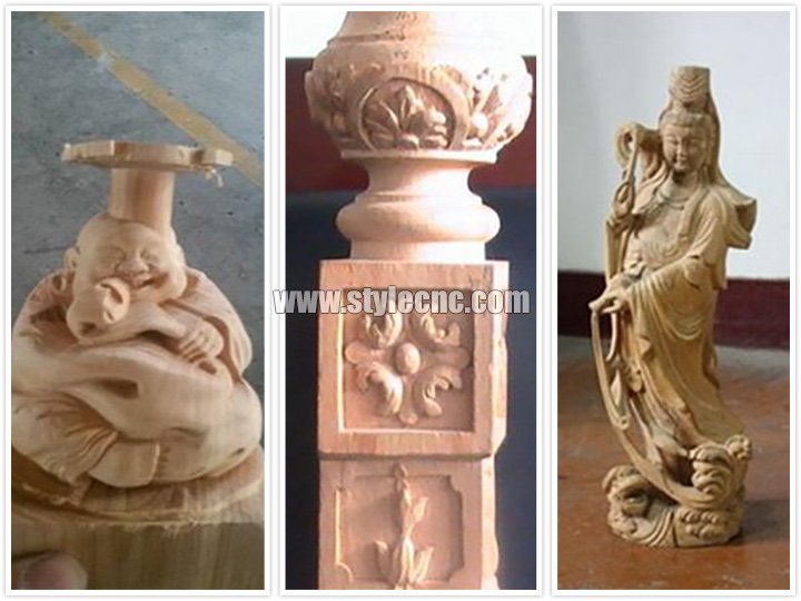 四軸旋轉 8 頭數控雕刻機樣品