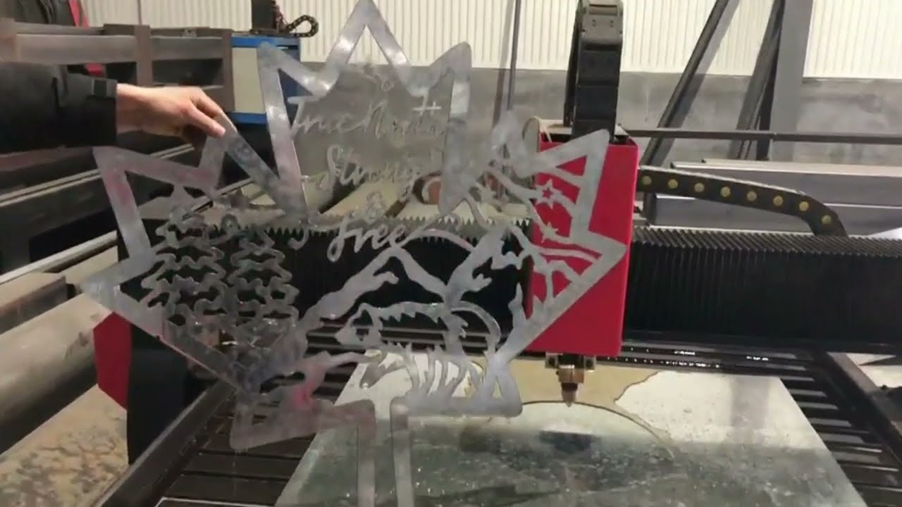 4x8 數(shù)控等離子水臺切割金屬板