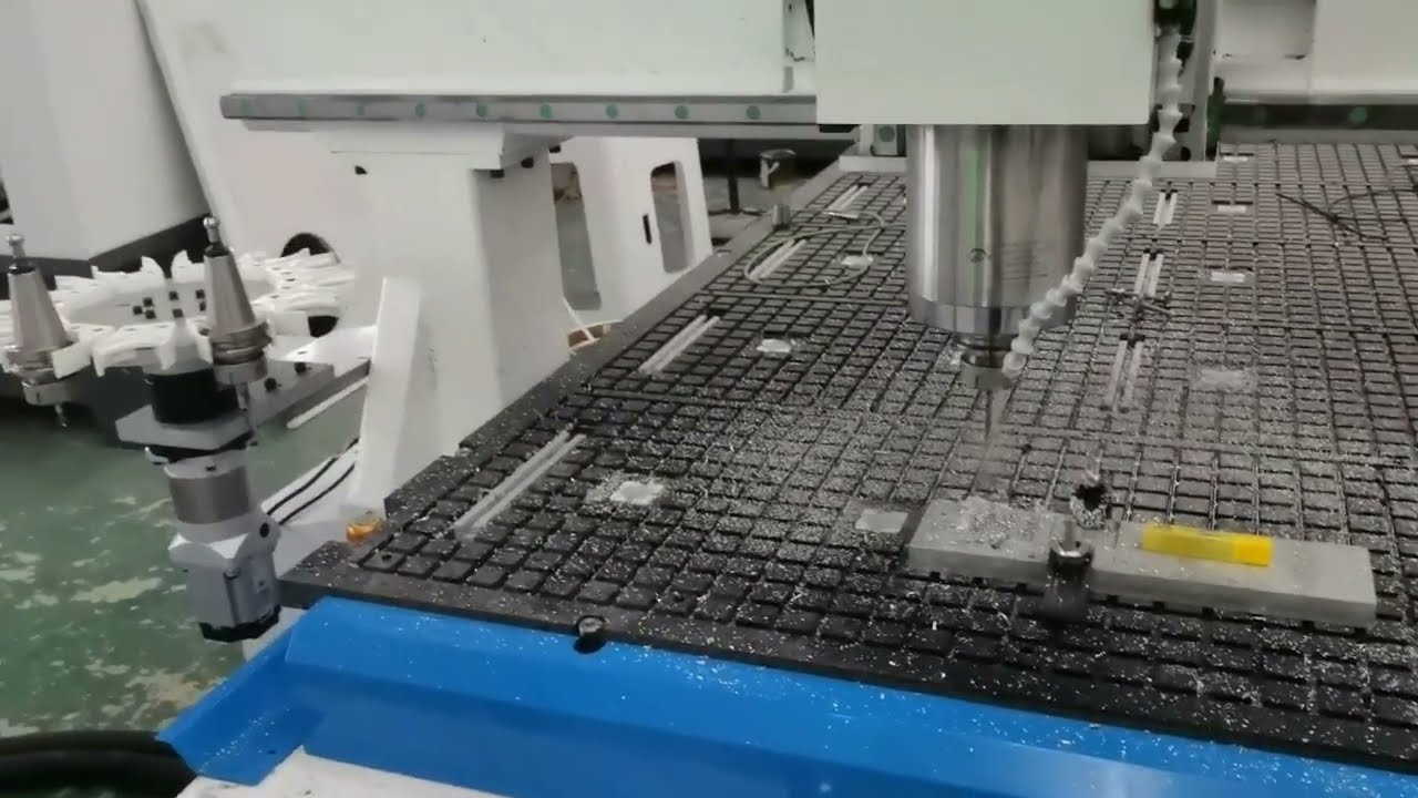 重型4x8數控鋁雕刻機帶攻絲頭